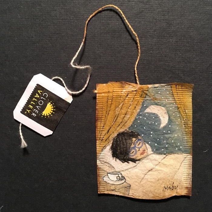 Pictura pe saculeti de ceai, de Ruby Silvious - Poza 3