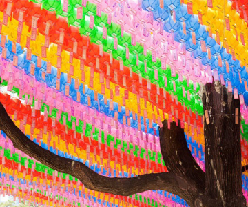 Lampioane colorate in Coreea, de ziua lui Buddha