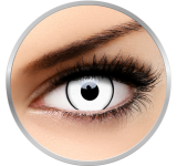MaxVue Vision Crazy White Zombie - lentile de contact colorate albe anuale - 360 purtari (2 lentile/cutie)