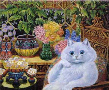 Pisicile psihedelice pictate de Louis Wain