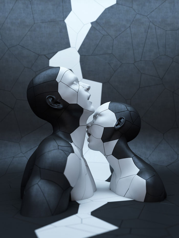 Natura duala a omului, in sculpturi 3D - Poza 2
