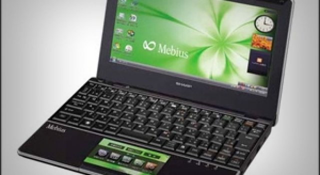 Sharp Mebius: LCD in loc de touchpad