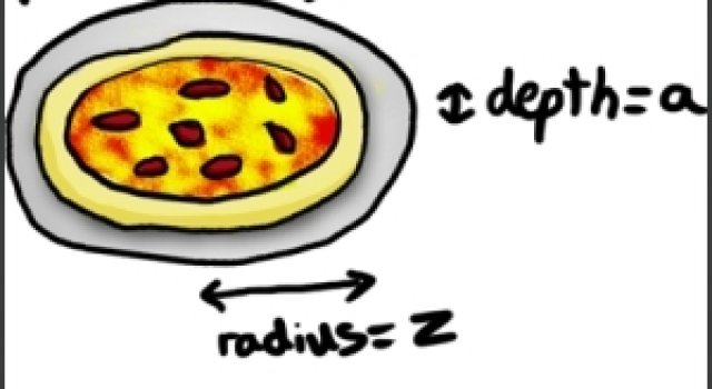 Care este volumul unei pizza?
