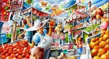 Tablouri in culori vii semnate Mike Kleimo