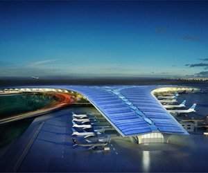 Aeroportul cu vele acostat in Kuweit