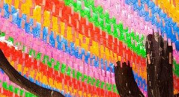 Lampioane colorate in Coreea, de ziua lui Buddha