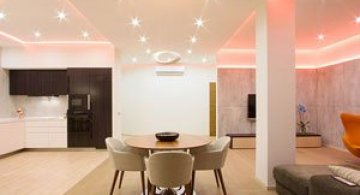 Apartament luminat elegant cu LED-uri la Sankt Petersburg