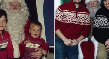 34 de ani de poze cu Mos Craciun