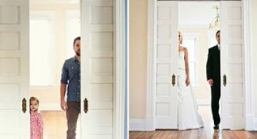 In memoriam: Tatal si fiica recreeaza fotografiile de nunta