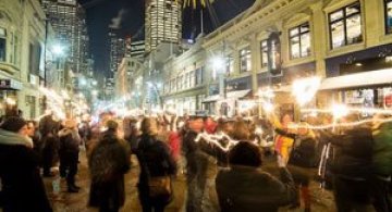 Soare in mijlocul noptii la Calgary, in Canada