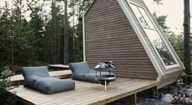 Cabana de 9 mp, in inima padurii finlandeze