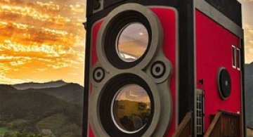 Cafeneaua in forma de aparat foto, din Coreea de Sud