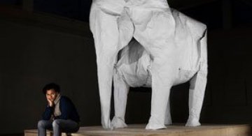 Elefant-origami, dintr-o singura coala de hartie