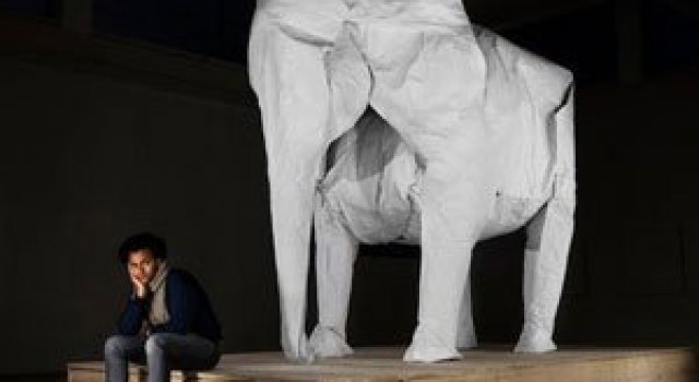 Elefant-origami, dintr-o singura coala de hartie