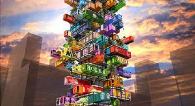Proiect de hotel din containere multicolore