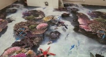 Cu oceanul la picioare: Podele 3D inspirate din mediul acvatic