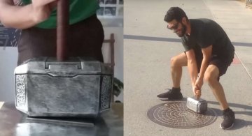 Un Mjolnir real, pe care nici Thor nu-l poate clinti
