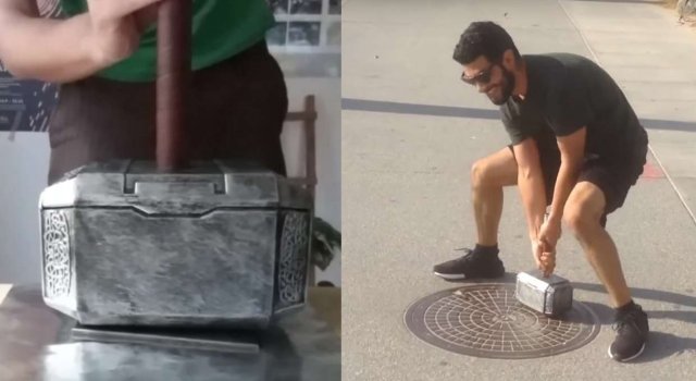 Un Mjolnir real, pe care nici Thor nu-l poate clinti