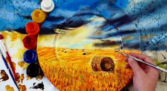 Pictura pe farfurii, cu Jacqueline Poirier