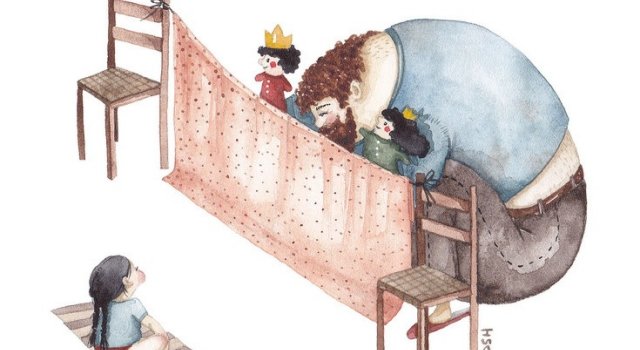 Relatia dintre tata si fiica, in ilustratii emotionante