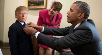 Donald Trump, ridiculizat de internauti, in poze haioase