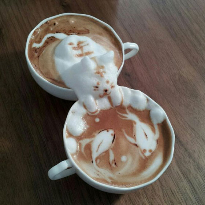 Arta 3D in cafe latte, de Kazuki Yamamoto - Poza 4