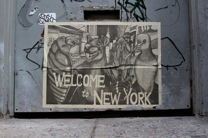 Graffiti cu mesaj din New York, 2013