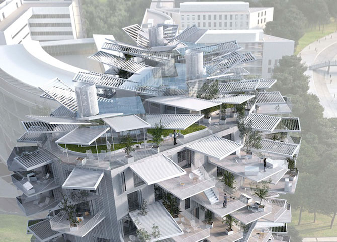 Copacul alb, un bloc de Sou Fujimoto Architects