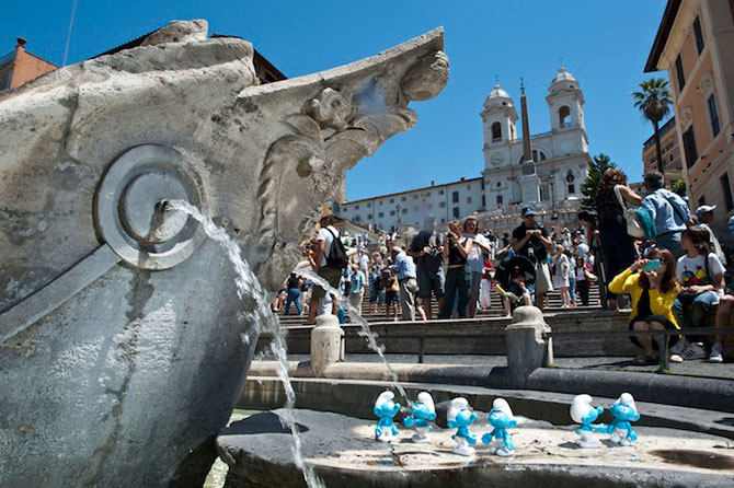 Ziua internationala a strumfilor la Roma - Poza 4