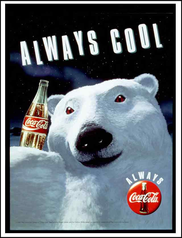Istoria Coca-Cola, in reclame