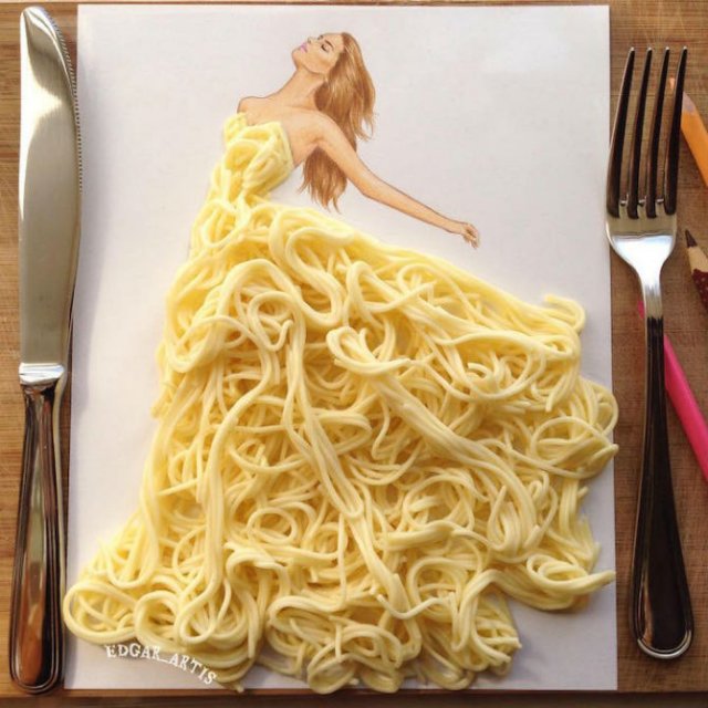 Moda bizara cu alimente, in ilustratii 3D - Poza 1