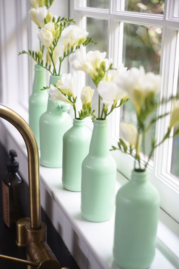 Sticle transformate in vaze superbe - Poza 3